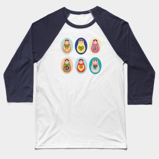 Russian dolls matryoshka (4) Baseball T-Shirt